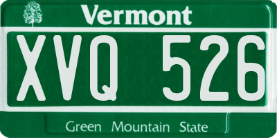 VT license plate XVQ526