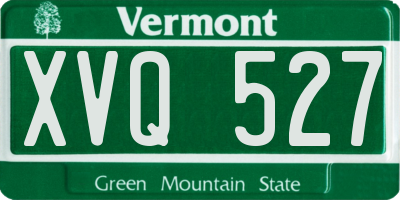 VT license plate XVQ527