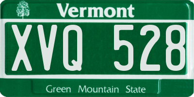 VT license plate XVQ528