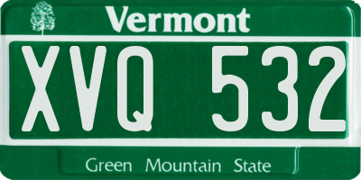 VT license plate XVQ532