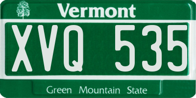 VT license plate XVQ535