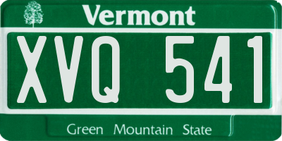 VT license plate XVQ541
