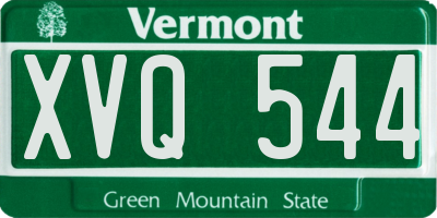VT license plate XVQ544