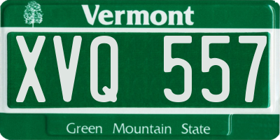 VT license plate XVQ557