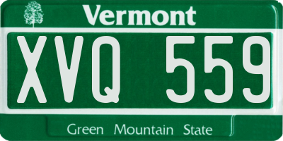 VT license plate XVQ559