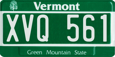 VT license plate XVQ561