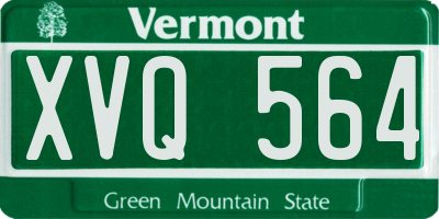 VT license plate XVQ564