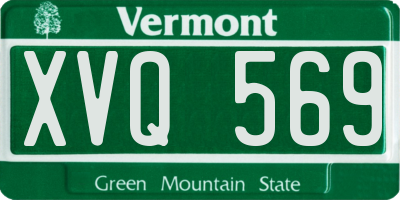 VT license plate XVQ569