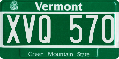 VT license plate XVQ570