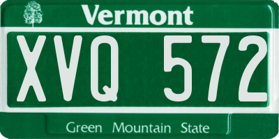 VT license plate XVQ572