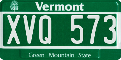 VT license plate XVQ573