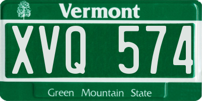 VT license plate XVQ574