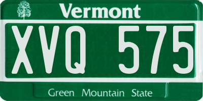 VT license plate XVQ575