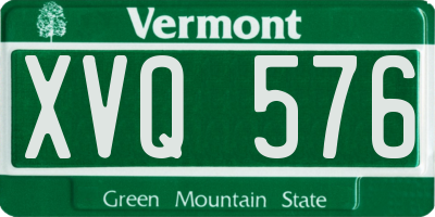 VT license plate XVQ576