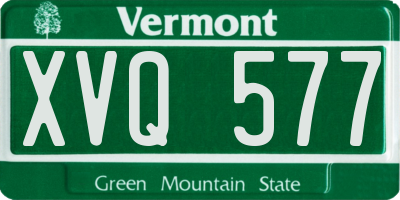 VT license plate XVQ577