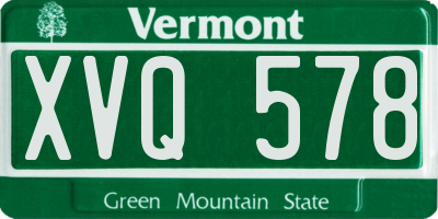 VT license plate XVQ578