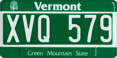 VT license plate XVQ579