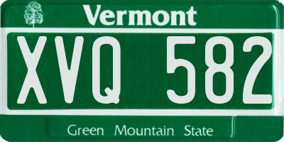 VT license plate XVQ582