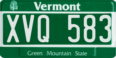 VT license plate XVQ583