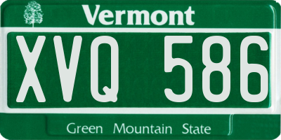 VT license plate XVQ586