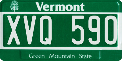 VT license plate XVQ590
