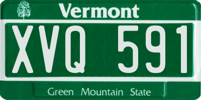 VT license plate XVQ591