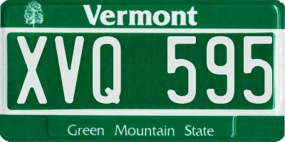 VT license plate XVQ595