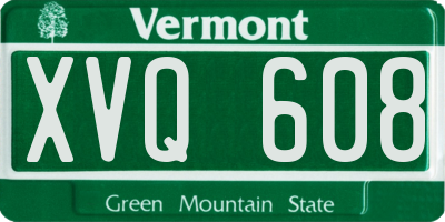VT license plate XVQ608