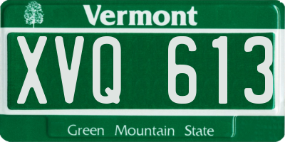 VT license plate XVQ613