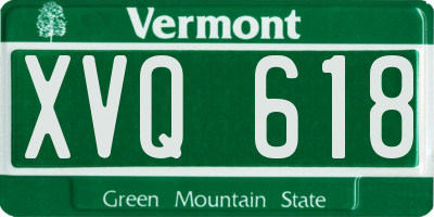 VT license plate XVQ618