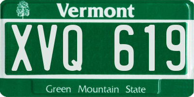 VT license plate XVQ619