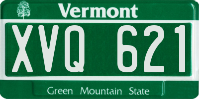 VT license plate XVQ621