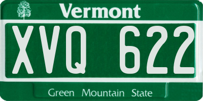 VT license plate XVQ622