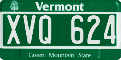 VT license plate XVQ624
