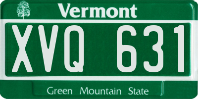 VT license plate XVQ631