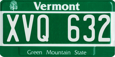 VT license plate XVQ632