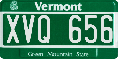 VT license plate XVQ656