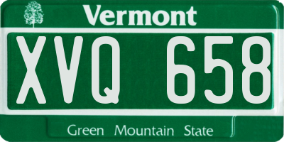 VT license plate XVQ658