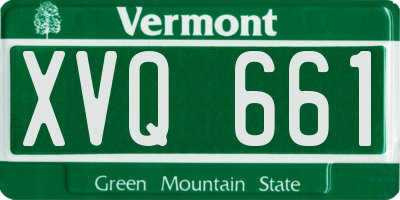 VT license plate XVQ661
