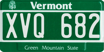 VT license plate XVQ682