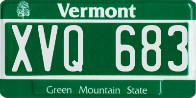 VT license plate XVQ683