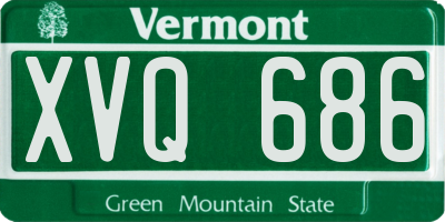 VT license plate XVQ686