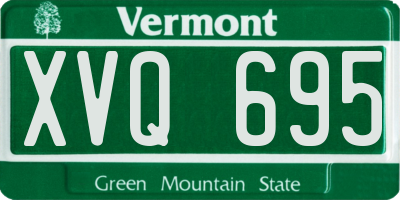 VT license plate XVQ695
