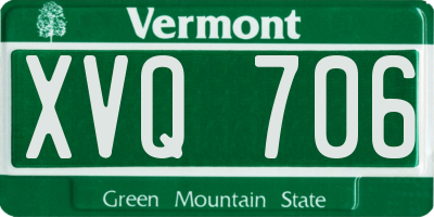 VT license plate XVQ706