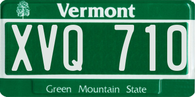 VT license plate XVQ710