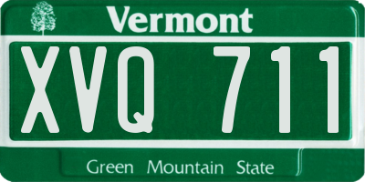 VT license plate XVQ711