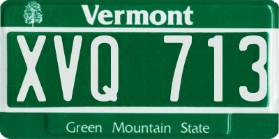 VT license plate XVQ713