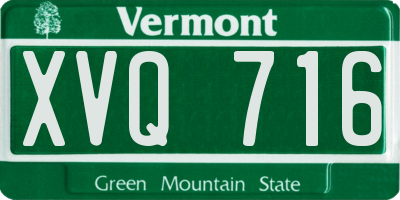 VT license plate XVQ716