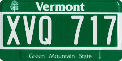VT license plate XVQ717