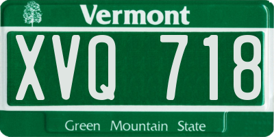 VT license plate XVQ718